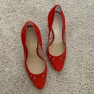 Zara Red Suede Stilettos